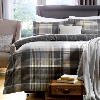 Connolly Check Duvet Cover Set in Charcoal