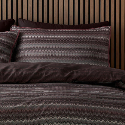 Chevron Stripe Duvet Cover Set in Chocolate