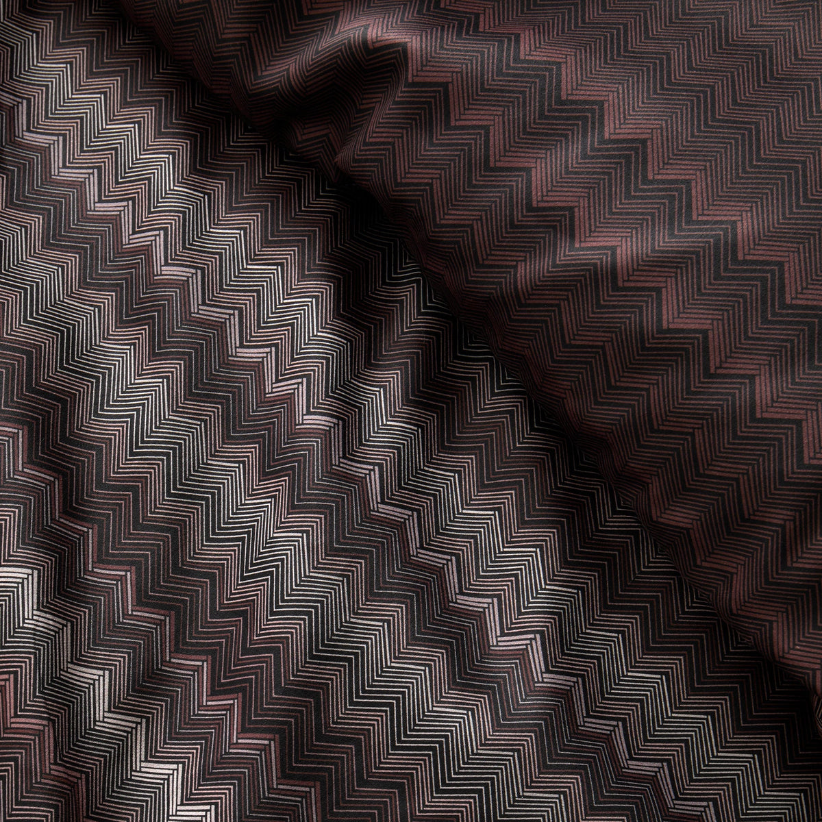 Chevron Stripe Duvet Cover Set in Chocolate