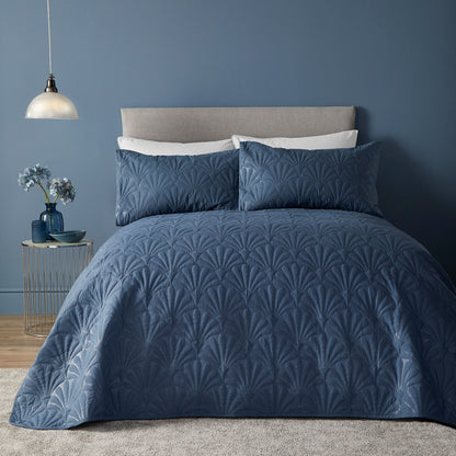 Cavali Bedspread in Dark Blue