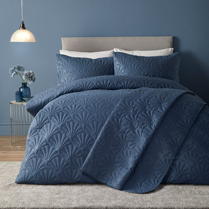 Cavali Bedspread in Dark Blue