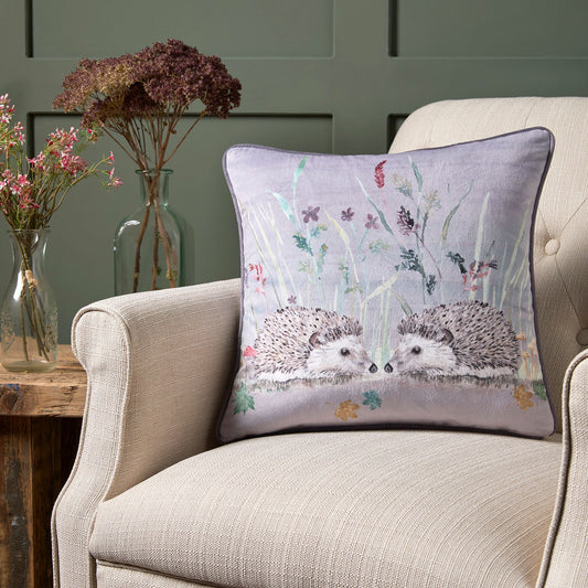 Colville Hedgehog Cushion in Grey