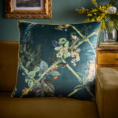 Cotswold Fantasia Dawn Cushion in Green