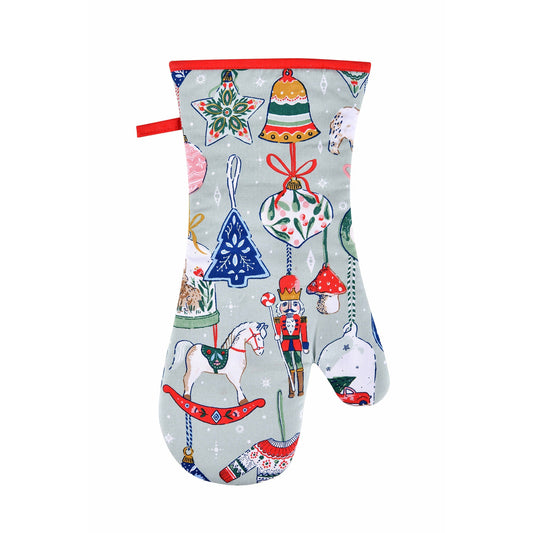Christmas Ornaments Gauntlet Oven Glove