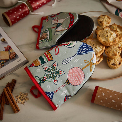 Christmas Ornaments Microwave Mitts Pair