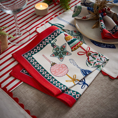 Christmas Ornaments Napkins 2 Pack in Multicolour