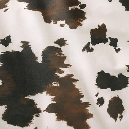Cow Print Duvet Cover Set in Natural