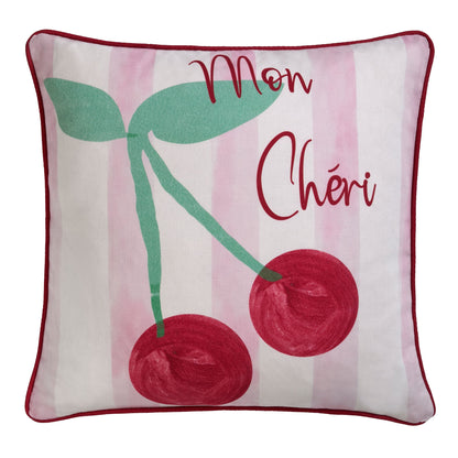 Cherry Cushion in Pink