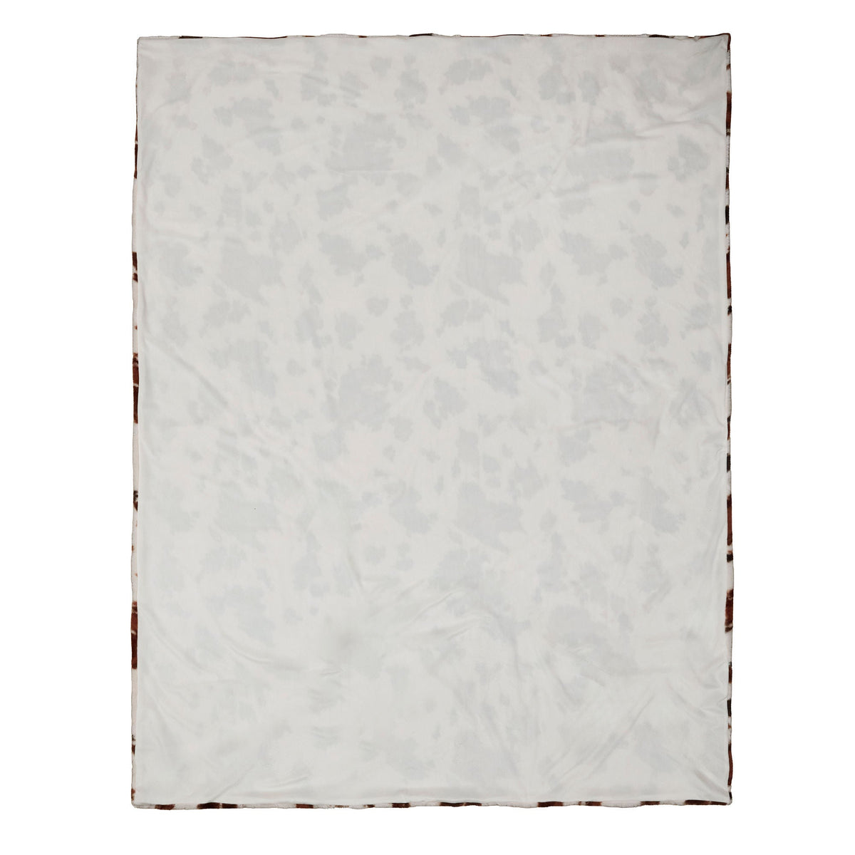 Cow Print Faux Fur Bedspread in Natural