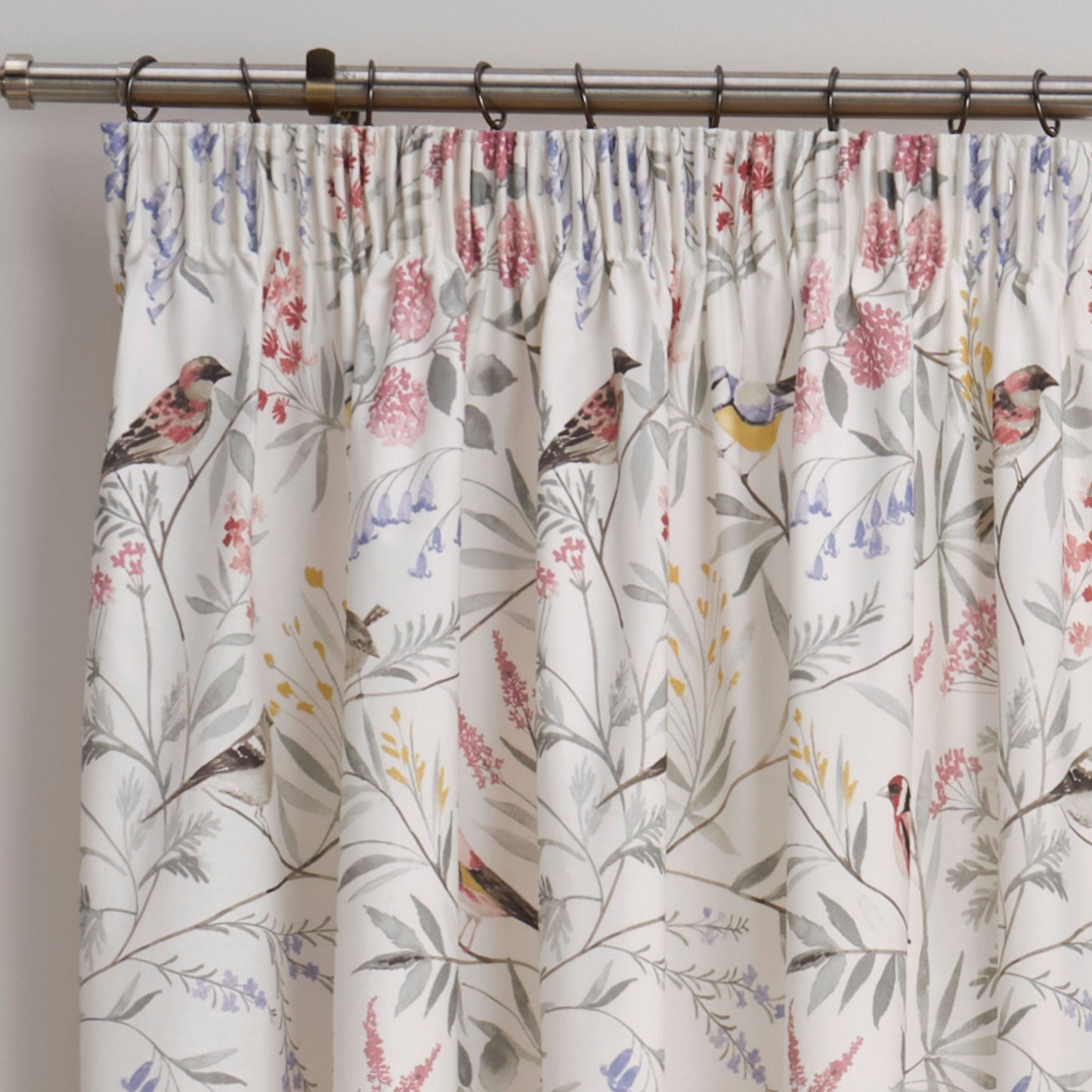 Caraway Pencil Pleat Curtains in Pink
