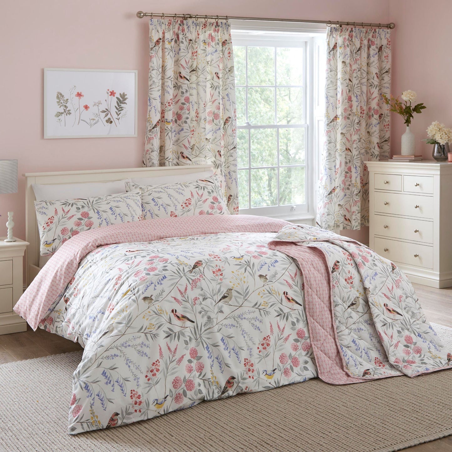 Caraway Duvet Cover Set in Pink