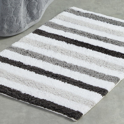 Carlson Stripe Bath Mat in Grey