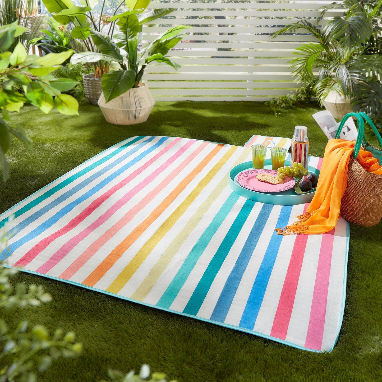 Carlson Stripe Picnic Blanket in Multi