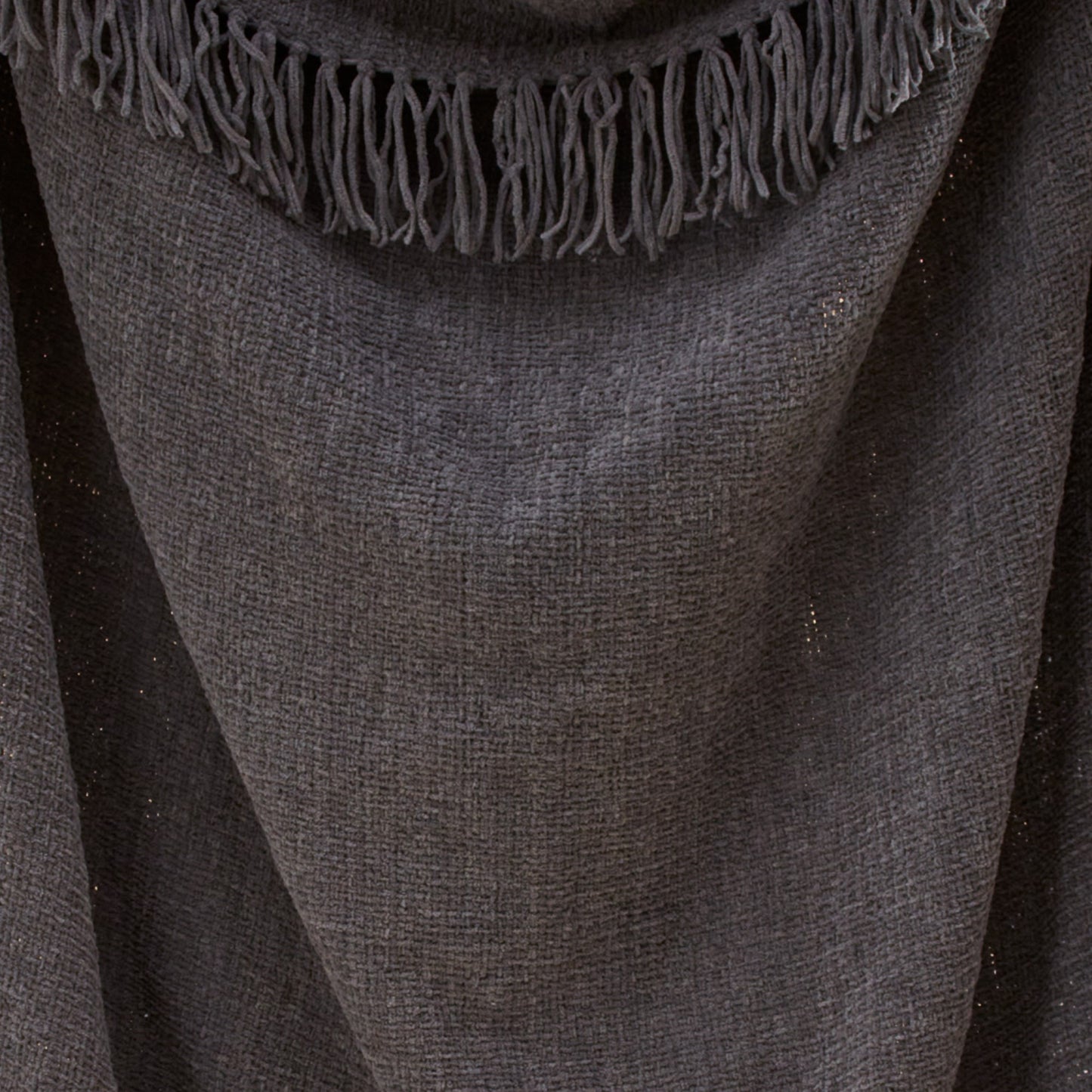 Chenille Charcoal Throw