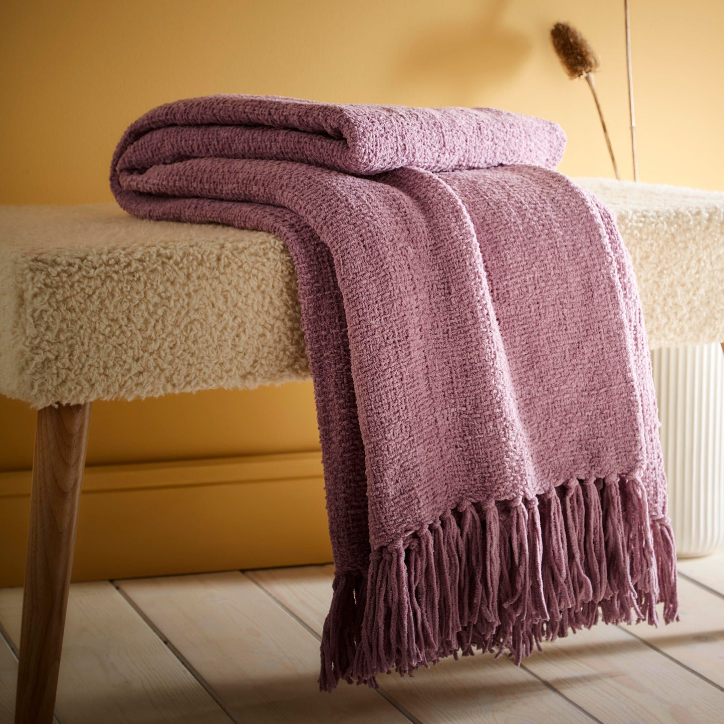 Chenille Heather Throw