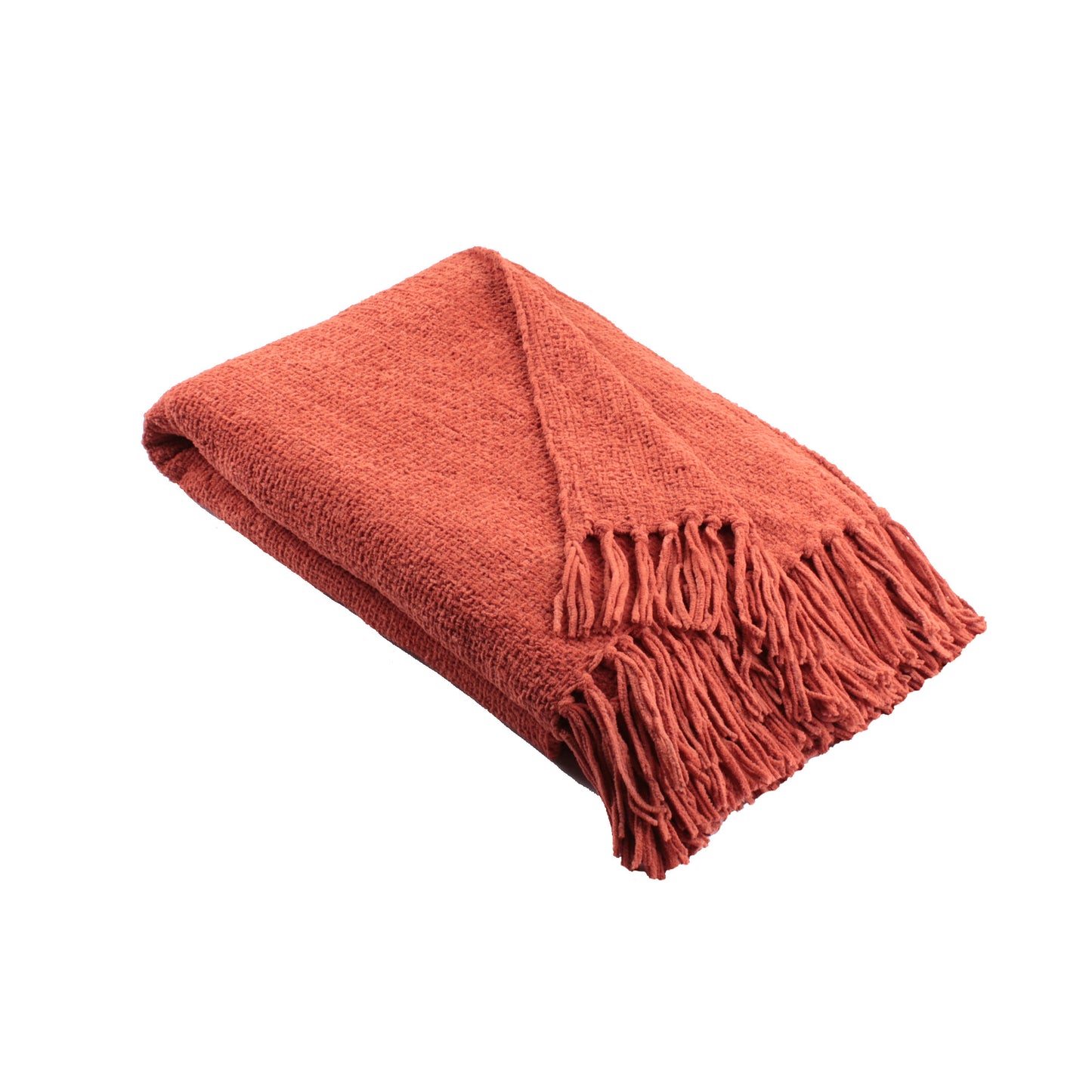 Chenille Terracotta Throw