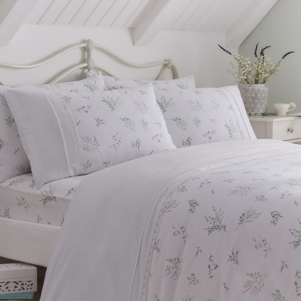 Chloe 28cm Deep Fitted Bed Sheet Set in Lilac