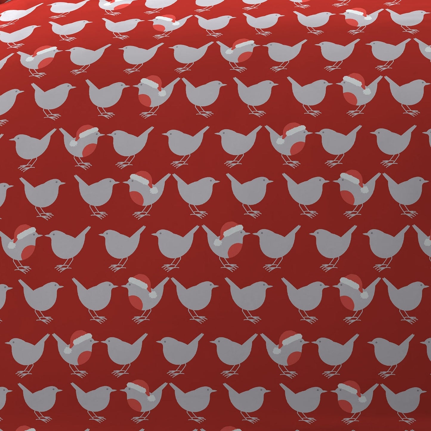 Geo Robin Duvet Cover Set in Red