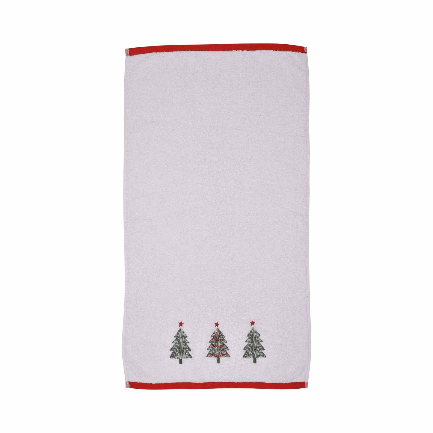 Christmas Trees Hand Towel (2 pack) in White
