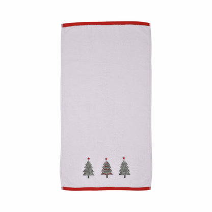 Christmas Trees Hand Towel (2 pack) in White