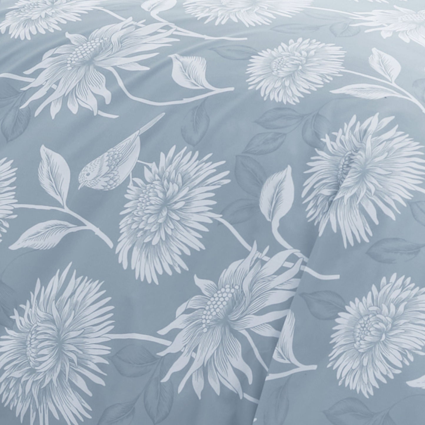 Chrysanthemum Duvet Cover Set in Blue