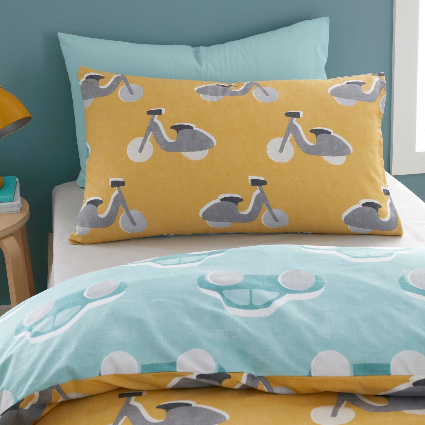 Cool Cars Duvet Cover Set in Duck Egg