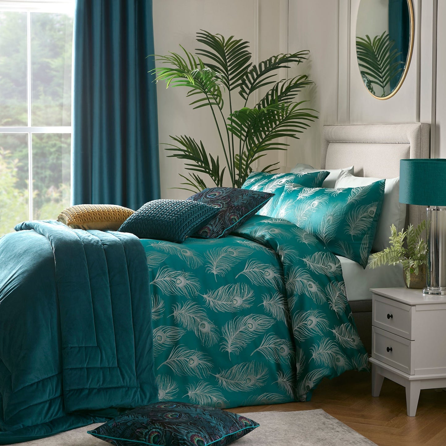 Dandy Duvet Cover Set in Teal