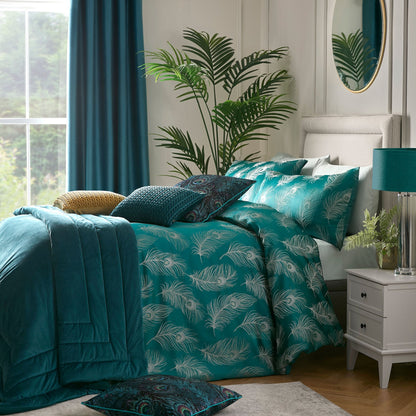 Dandy Duvet Cover Set in Teal