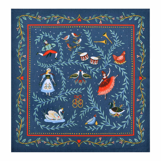 12 Days of Christmas Napkins 2 Pack in Blue