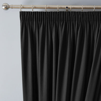 Dijon Pencil Pleat Curtains in Black