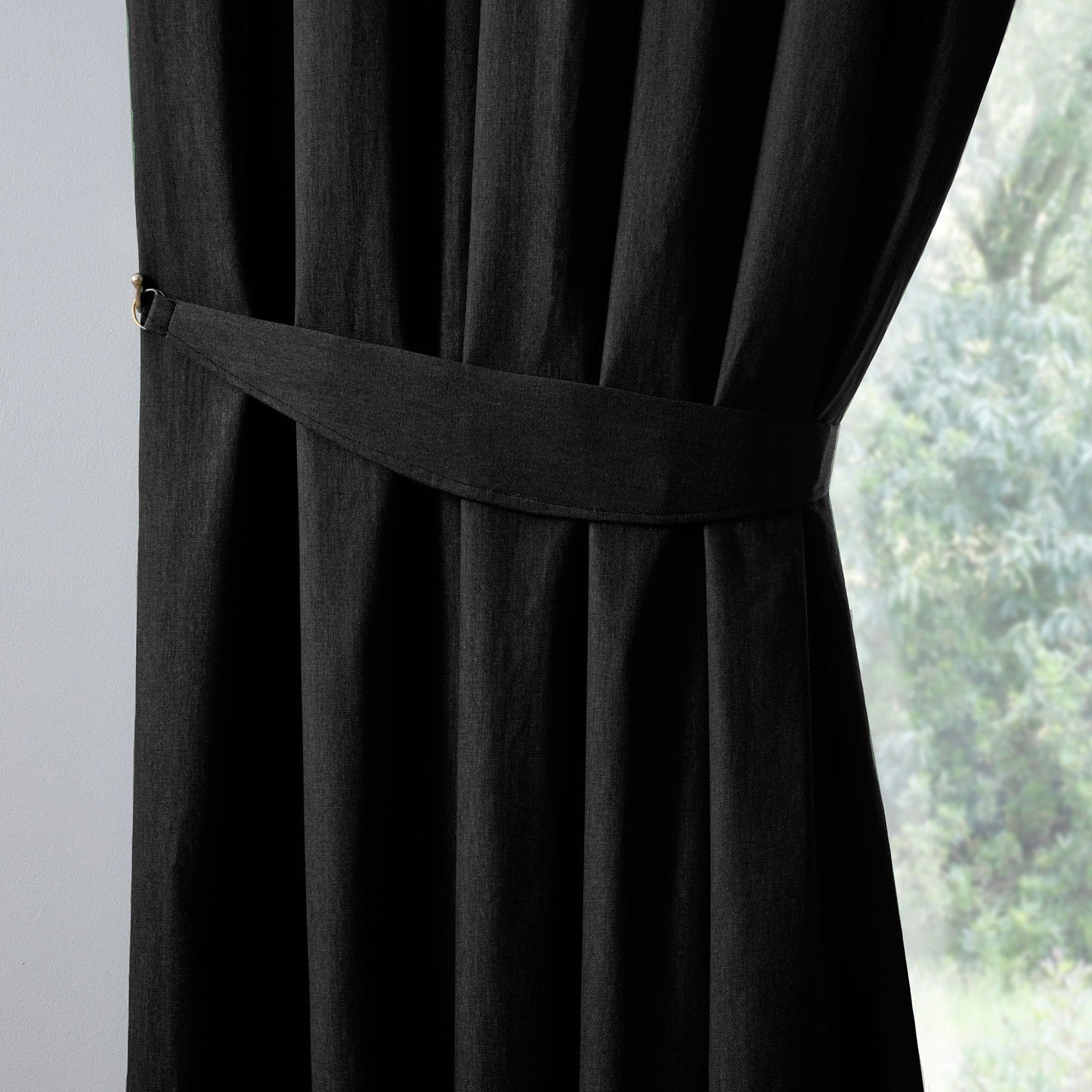 Dijon Pencil Pleat Curtains in Black