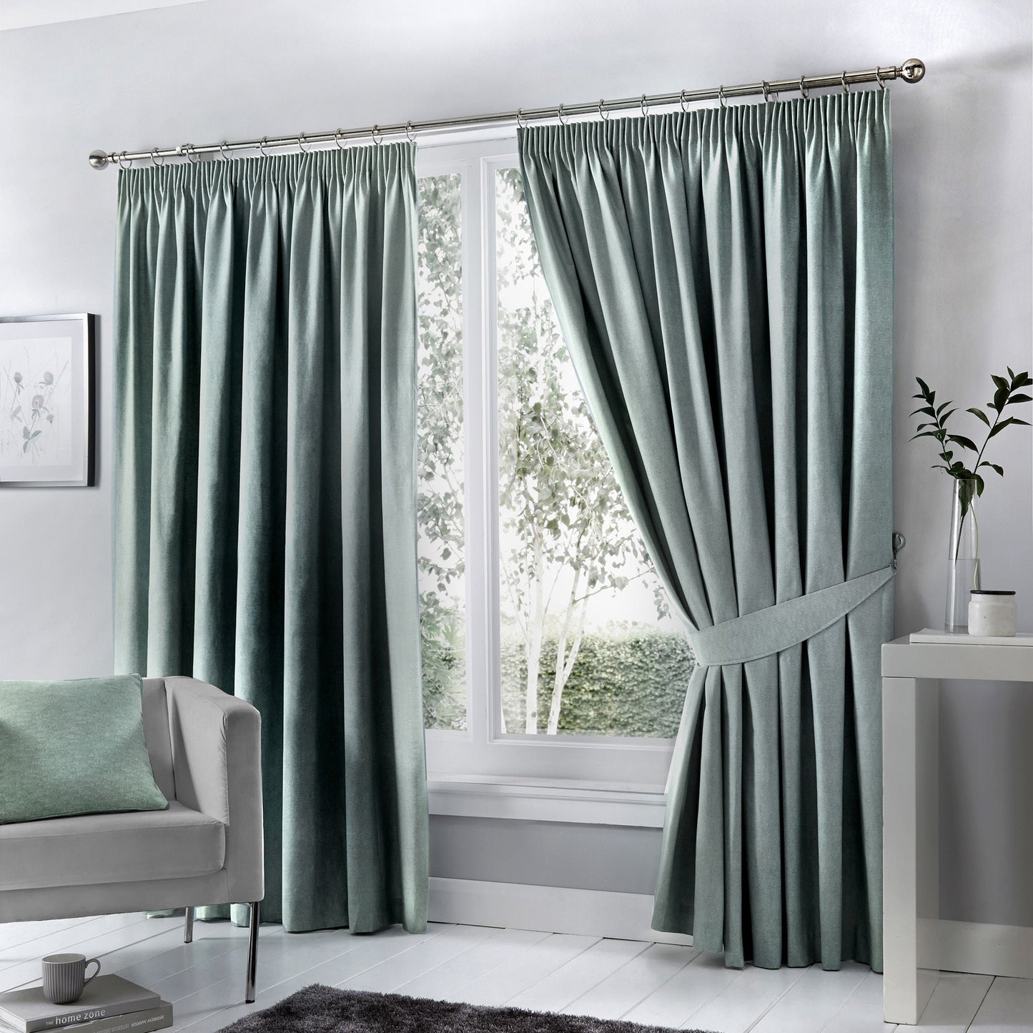 Dijon Curtain Tiebacks in Duck Egg