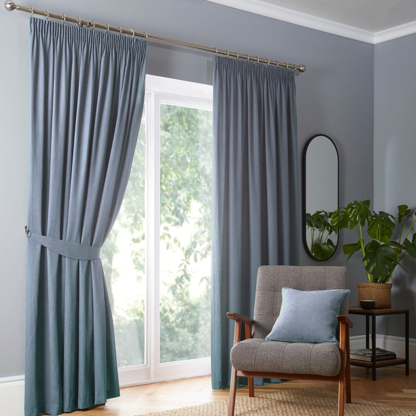 Dijon Curtain Tiebacks in Blue