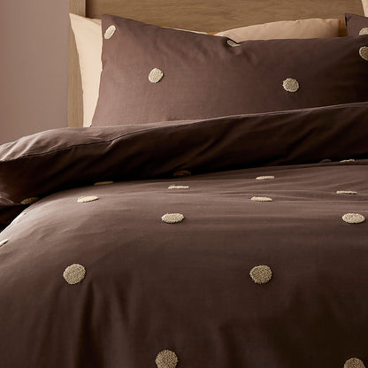 Dot Garden Duvet Cover Set in Chocolate