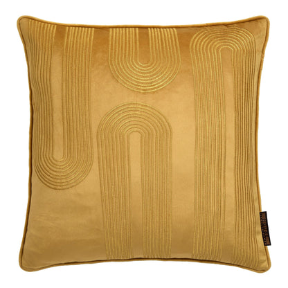 Diva Embroidery Cushion in Ochre