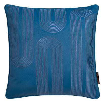 Diva Embroidery Cushion in Teal
