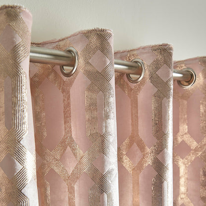 Darla Eyelet Curtains in Blush