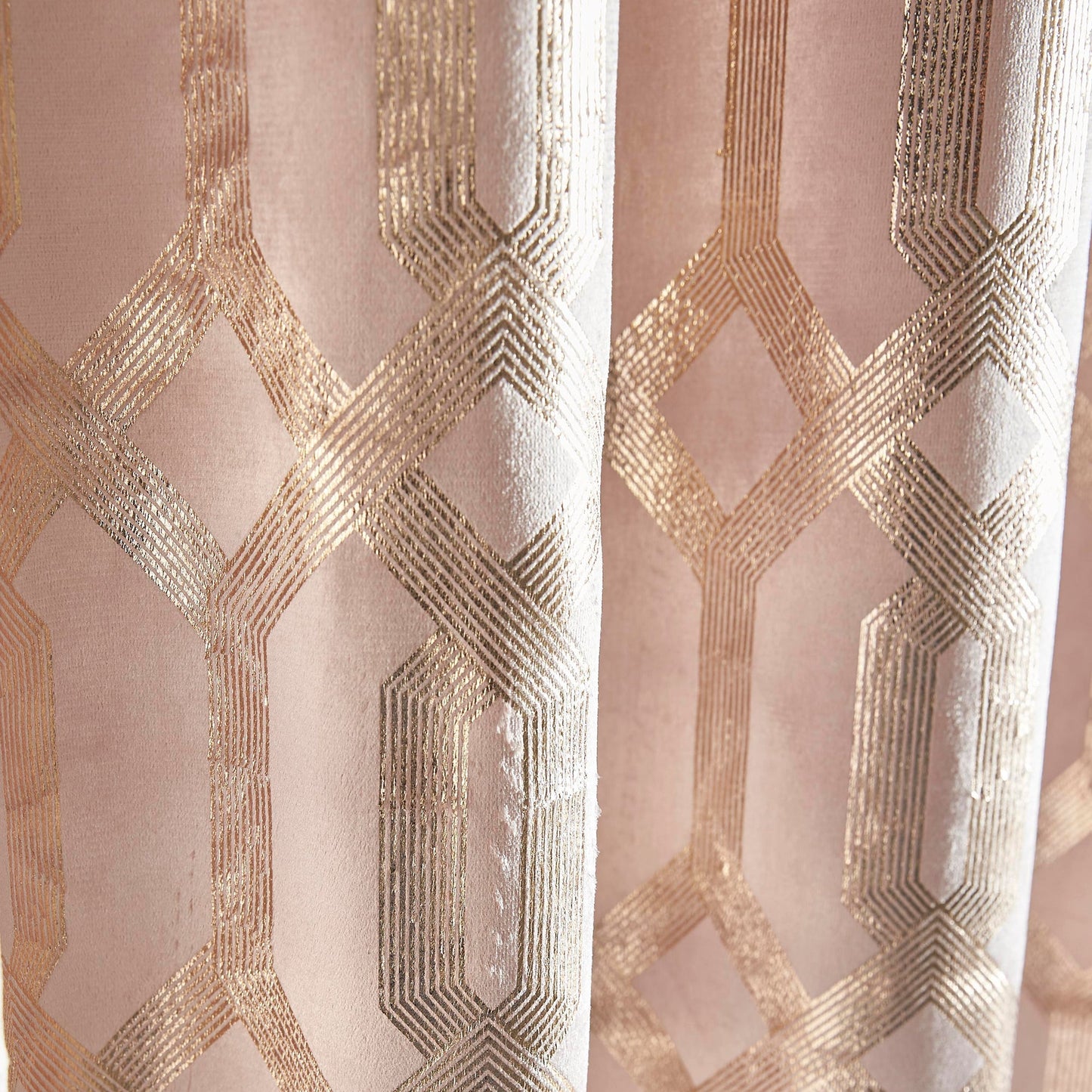 Darla Eyelet Curtains in Blush