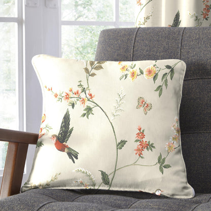 Darnley Cushion in Coral/Natural
