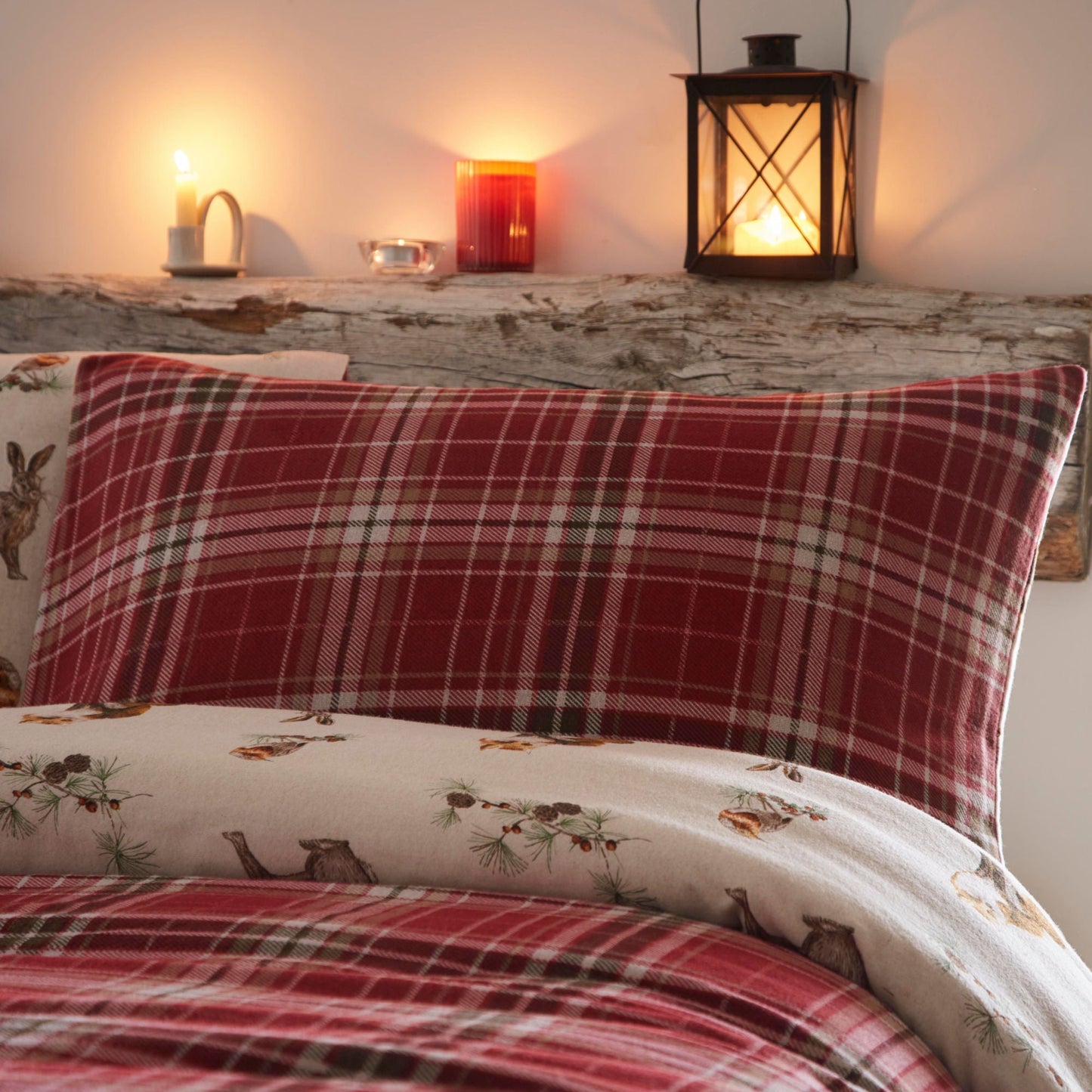 Derwent Check Duvet Cover Set in Natural