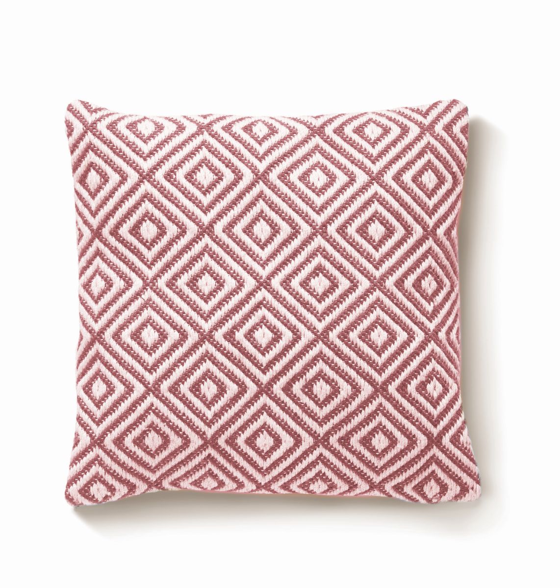 Hug Rug Woven Diamond Rug Coral Pink