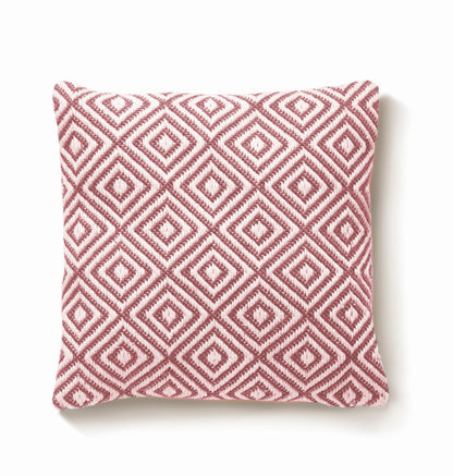 Hug Rug Woven Diamond Rug Coral Pink
