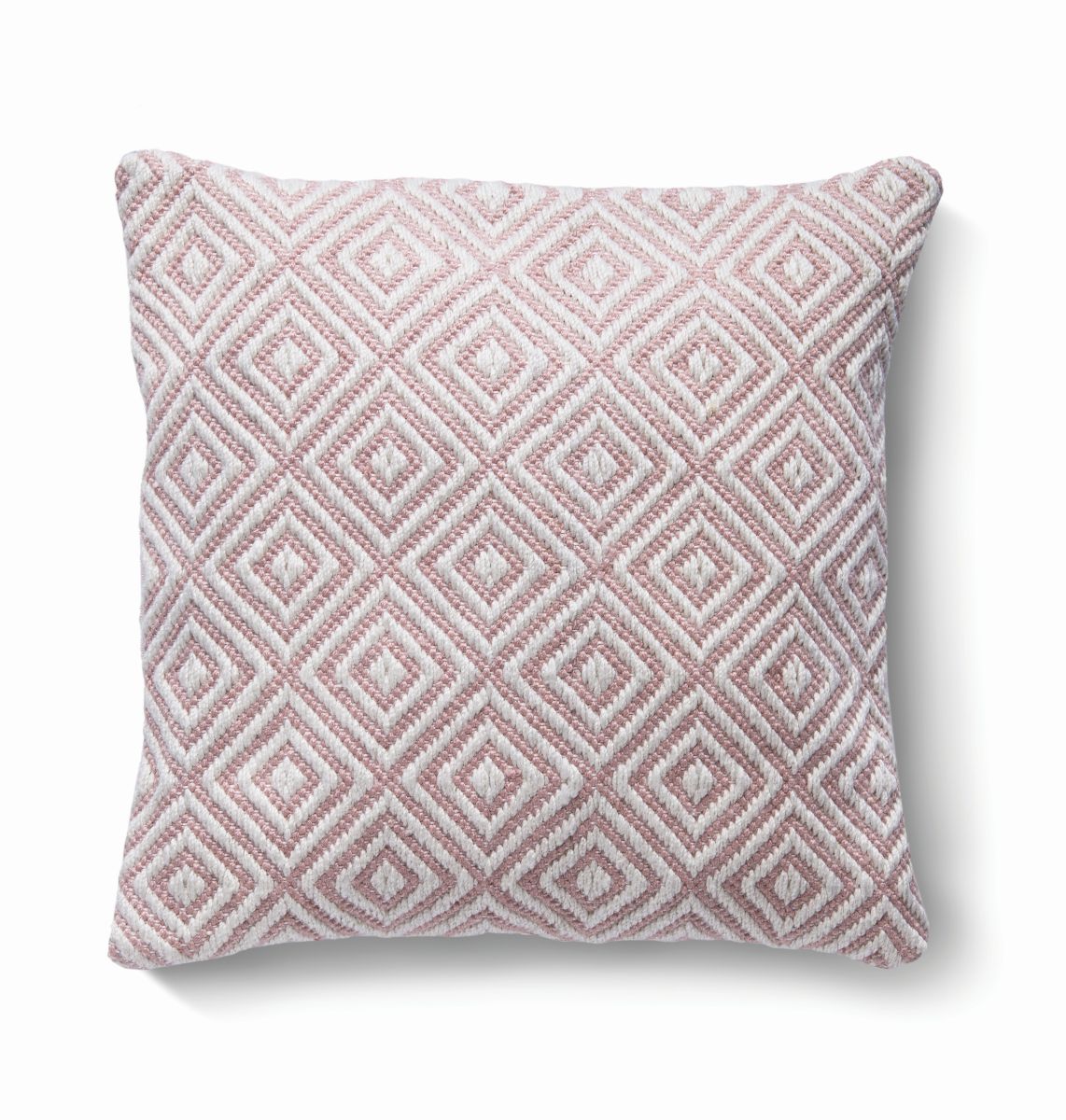 Hug Rug Woven Diamond Rug Rose
