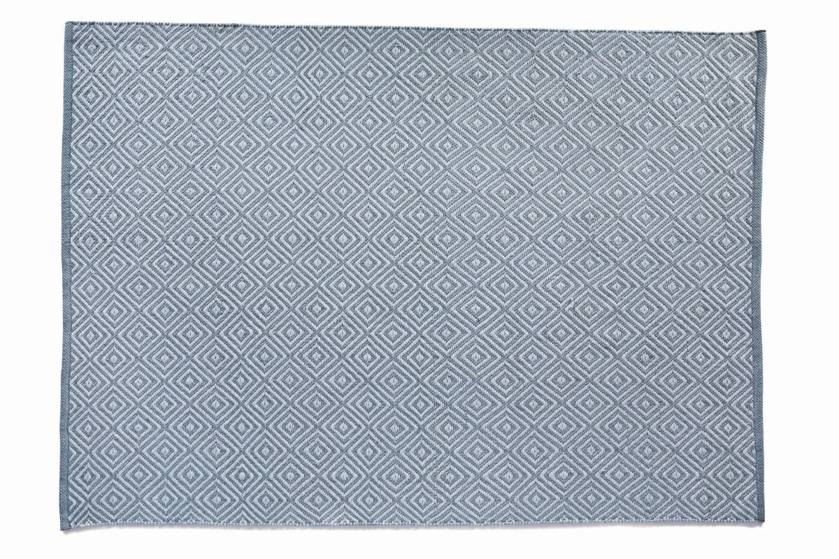 Hug Rug Woven Diamond Rug Denim Blue