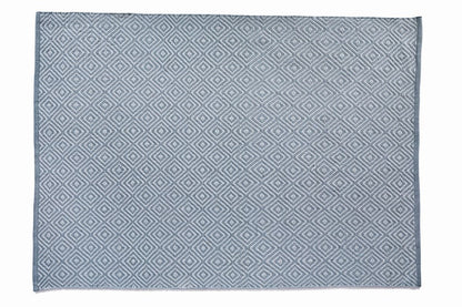 Hug Rug Woven Diamond Rug Denim Blue