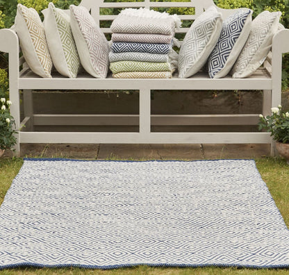 Hug Rug Woven Diamond Rug Navy