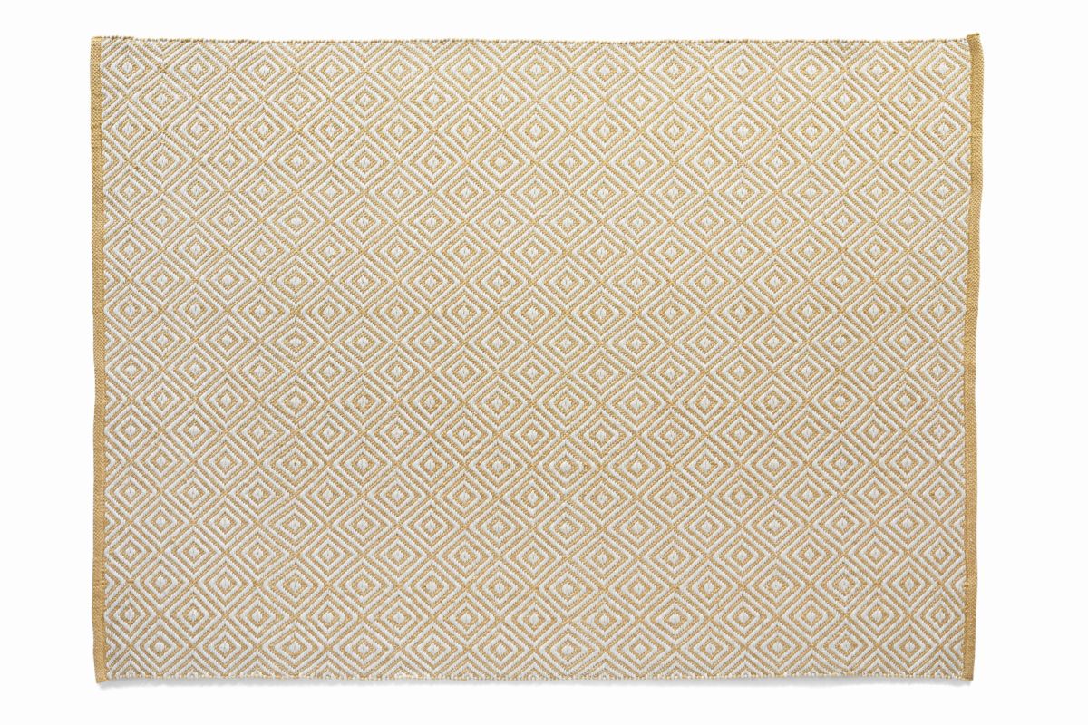 Hug Rug Woven Diamond Rug Gold