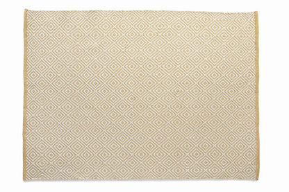 Hug Rug Woven Diamond Rug Gold