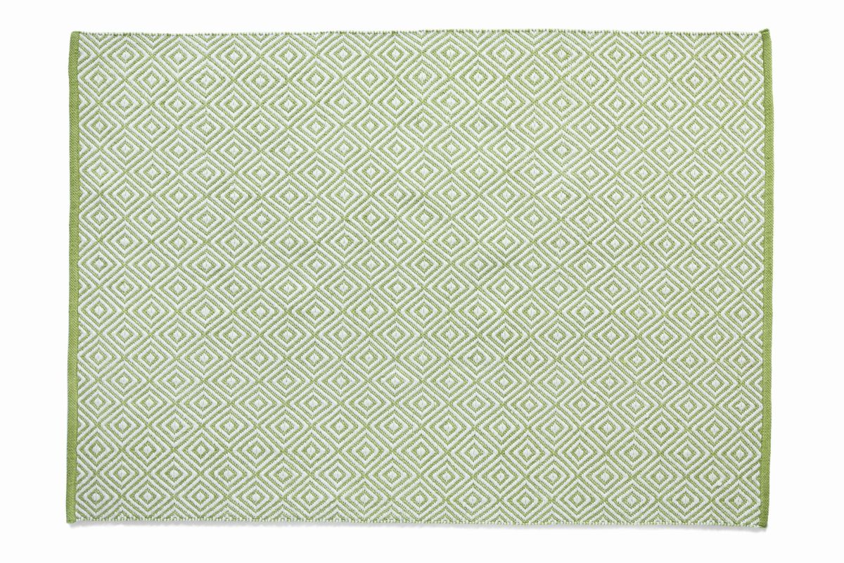 Hug Rug Woven Diamond Rug Green