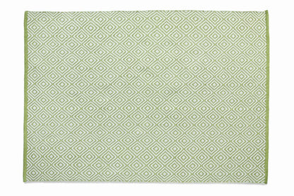 Hug Rug Woven Diamond Rug Green